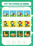 PUT STORIES IN ORDER, 4 pictures sequencing, sequence, speech, autism,FREEBIE