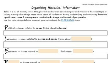 Preview of PLERSIAT+G - A Historian's Framework