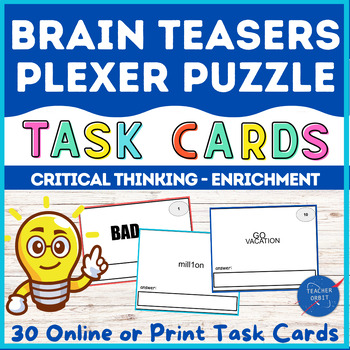 printable brain teasers teaching resources teachers pay teachers