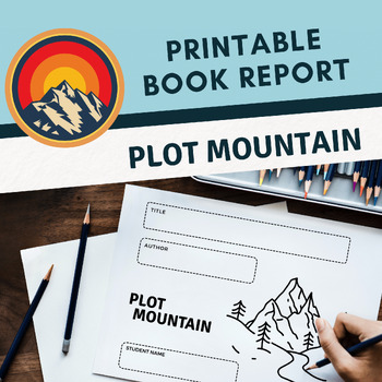 Preview of Book Report Template for Plot Mountain Diagram | PRINTABLE