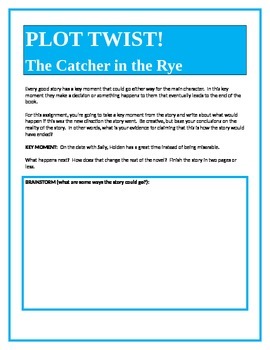 Preview of PLOT TWIST!  The Catcher in the Rye