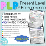 PLP Bundle!!! (Pre-K to 5th) Present Level of Performance
