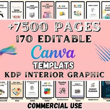 Preview of +7500 Pages Canva Planner Templates With RESELL Rights | Commercial Use