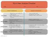 PLS-5 Item Analysis - By Age