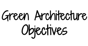 Preview of PLTW Green Architecture Objectives Posters