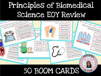 Preview of Principles of Biomedical Science Boom Cards Digital Resource EOC Review