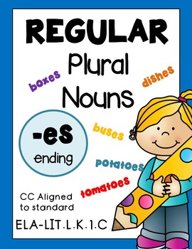 Preview of Plural Nouns Regular -ES ending Worksheets Distance Learning