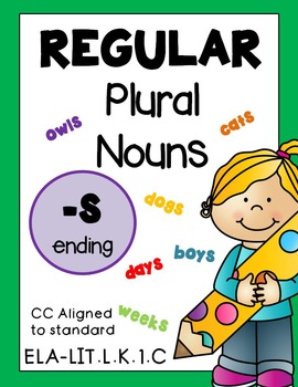 Preview of Plural Nouns Regular -S Ending Worksheets Distance Learning