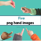 PNGs of kid hands writing and pointing Set 2