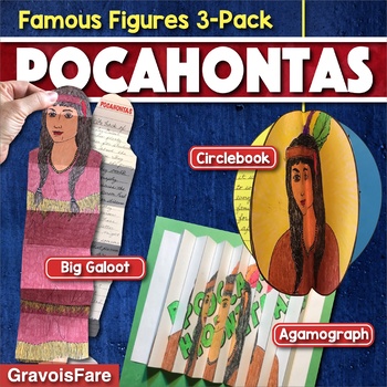 Preview of POCAHONTAS ACTIVITIES: 3 Hands-On Biography Projects / Bulletin Board