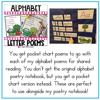 POCKET CHARTS | 26 Alphabet Poems for Shared Reading Pocket Chart Version