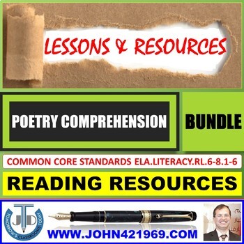 Preview of READING POETRY: LESSONS AND RESOURCES - BUNDLE