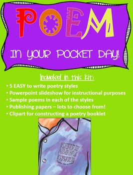 Preview of POEM IN YOUR POCKET DAY - A Simple "Study-Practice-Publish" Writing Activity