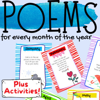 Preview of POEM OF THE MONTH and Months of the Year Activities With Blank Calendars