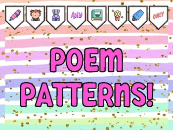 Preview of POEM PATTERNS! Poetry Bulletin Board Kit