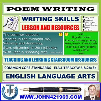 Preview of POEM WRITING : LESSON AND RESOURCES