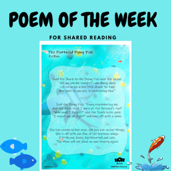 Preview of POEM of the week - Shared Reading - Poetry - Flattered Flying Fish by EV Rieu