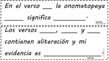 Preview of POESíA Sentence Stems, Poetry Terms & Bookmarks in Spanish