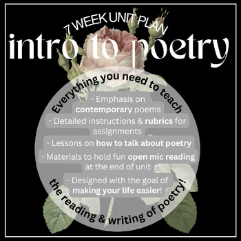 Preview of POETRY: A Creative Writing Unit Plan