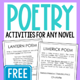 POETRY Activities for Any Novel Activity Worksheets Printa