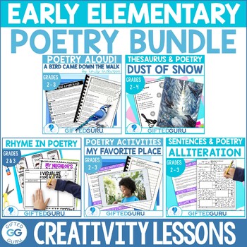 Preview of Poetry Activities for 2nd Grade & 3rd Grade Poems CCSS Exemplar Texts BUNDLE
