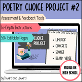 POETRY CHOICE Project #2 | Choose from FOUR types of poetr