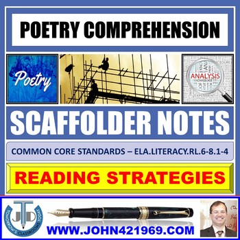 Preview of POETRY COMPREHENSION - SCAFFOLD NOTES