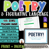 POETRY & FIGURATIVE LANGUAGE UNIT - Print + Digital Poetry Month COMPLETE Unit