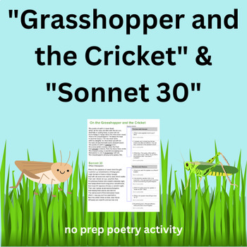 Preview of POETRY | "Grasshopper and the Cricket" and "Sonnet 30"