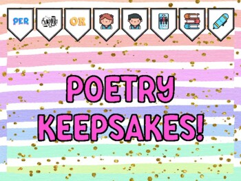 Preview of POETRY KEEPSAKES! Poetry Bulletin Board Kit