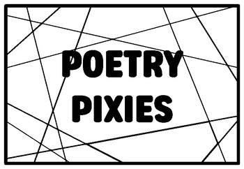 Preview of POETRY PIXIES Literary Critters Coloring Pages, 1st Grade Emergency Sub Plans