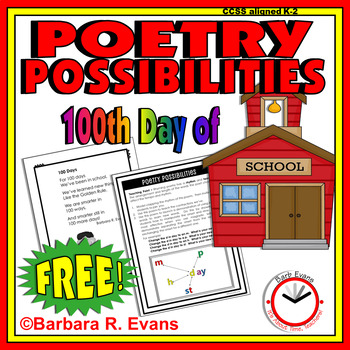 Preview of POETRY UNIT 100th Day Poetry Activities Poetry Elements Poetry Forms Writing