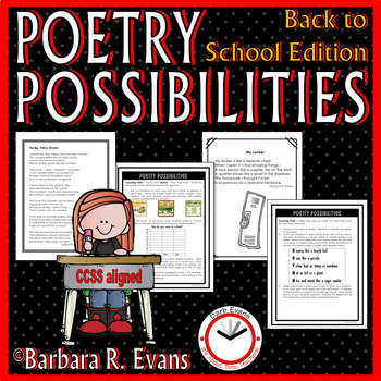Preview of POETRY UNIT Back to School Activities Poetry Forms Poetry Elements Writing