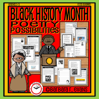 Preview of POETRY UNIT Black History Month Activities Poetry Form Poetry Elements Writing