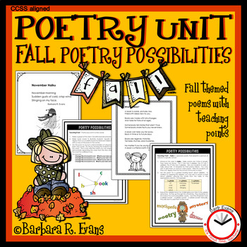 Preview of POETRY UNIT Fall Activities Poetry Elements Poetry Forms Writing