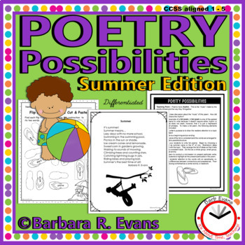 Preview of POETRY UNIT: Summer Poetry Activities Poetry Elements Poetry Devices Writing