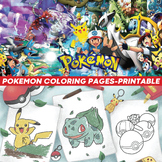 POKEMON Coloring Pages- POKEMON Characters Printable