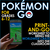 POKEMON GO - Bring the Craze Into the Classroom! Research 
