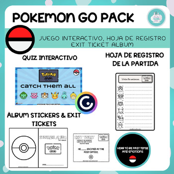 Preview of POKEMON GO PACK: VERB TO BE PAST TENSE & EMOTIONS