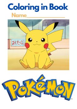 Preview of POKEMON - PIKACHU, Coloring in Book (40 pages!) PDF Printable Book