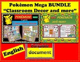 POKEMON Theme Classroom DECOR Bundle  English