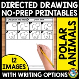POLAR ANIMALS DIRECTED DRAWING WORKSHEET WINTER JANUARY WR