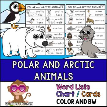 Preview of POLAR & ARCTIC ANIMALS Words - Vocabulary | Word Lists 