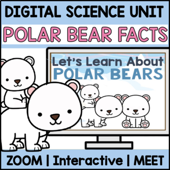 Preview of POLAR BEAR FACTS Digital Kindergarten Science  Distance Learning