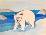 POLAR BEAR PAINTINGS Winter Art Lesson Grade K-6.