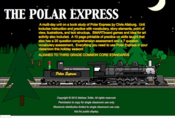 Preview of POLAR EXPRESS Multi-day SMARTBoard Unit; Upper Elementary