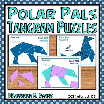 Preview of TANGRAMS TANGRAM PUZZLES POLAR PALS Math Center Problem Solving GATE