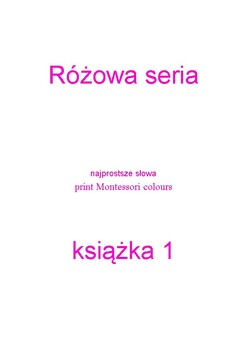 Preview of POLISH Montessori book PINK SERIES- book (1) Montessori colors print