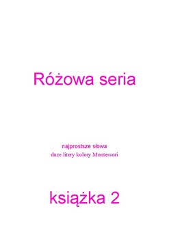 Preview of POLISH Montessori book PINK SERIES - book (2) big letters Montessori colours