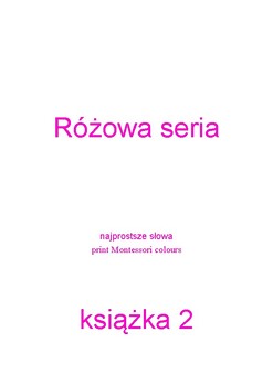 Preview of POLISH Montessori book PINK SERIES - book (2) print Montessori colours
